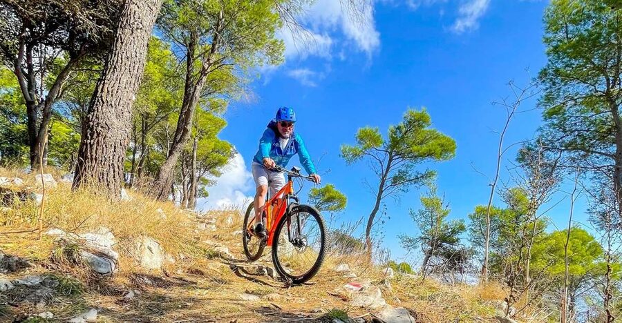Sorrento Coast E-bike Fun Tour Experience - The terrace facing Li Galli Island