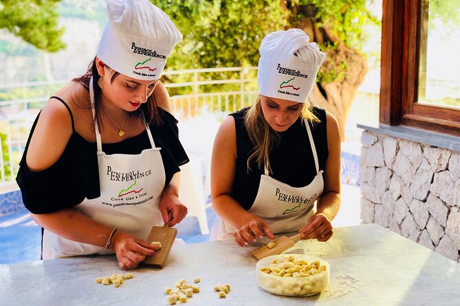Sorrento: Cook Like a Local with a Stunning Sea View - Eating what you made, with wine and limoncello