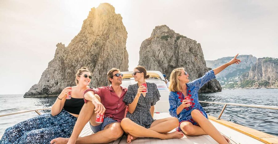 Sorrento: Exclusive Capri Boat Tour and Optional Blue Grotto - Swimming and snorkeling in the Tyrrhenian Sea