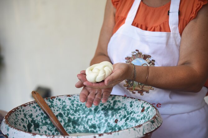 Sorrento Half-Day Farm Experience: Pizza, Cheese Making and Wine - A long, social table rather than a quick tasting