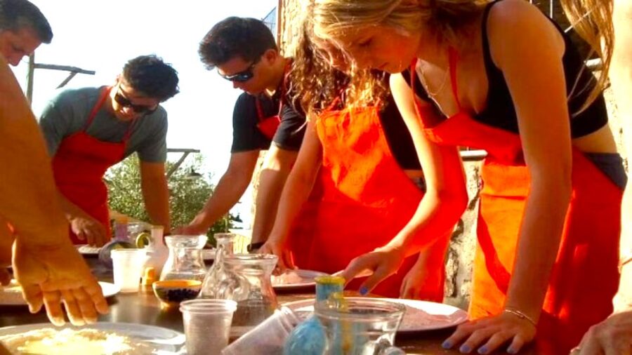 Sorrento: Half-Day Pizza Making, Wine, Limoncello & Pick-Up - Walking through the gardens and meeting the hosts