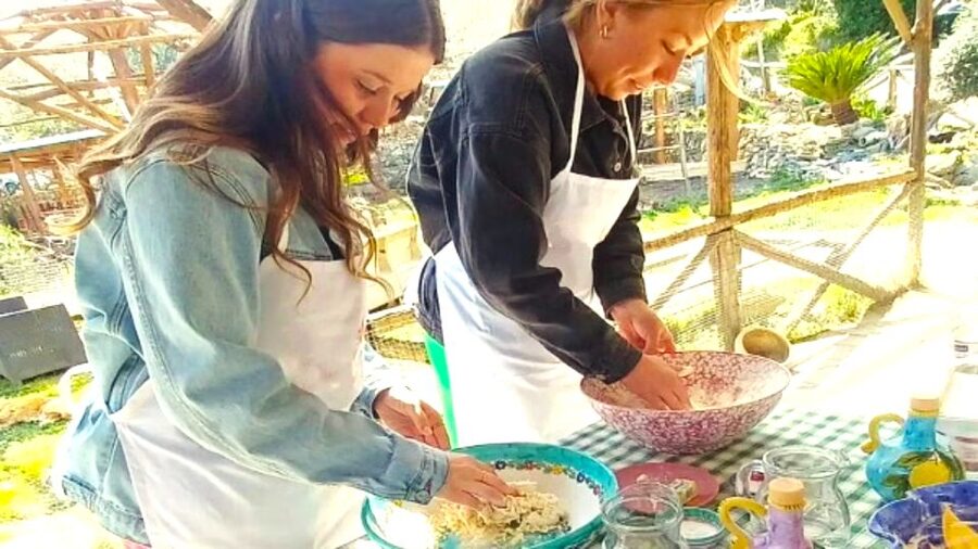 Sorrento: Half-Day Pizza Making, Wine, Limoncello & Pick-Up - Watching the wood-fired oven do its work
