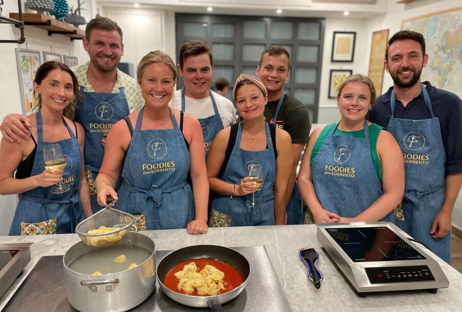 Sorrento: Pasta Masterclass with a Meal and Wine - From worktable to dinner table
