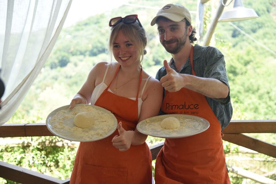 Sorrento: Pizza Lesson, Wine, and Limoncello at a Local Farm - A generous farm dinner after the lesson
