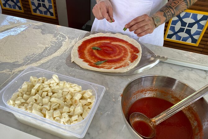 Sorrento Pizza School Activity in Italy - Eating your pizza with Campanian wine
