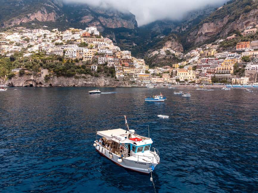 Sorrento: Swim, Dine and Toast on Sorrento Coast Sunset Tour - Queen Joanna’s Baths and the route toward Massa Lubrense