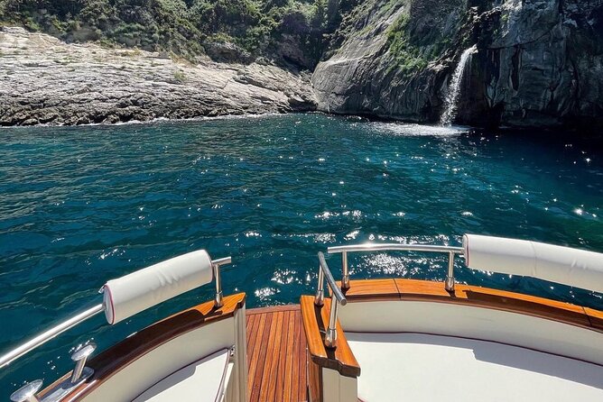 Sunset boat experience in Sorrento coast - Bagni della Regina Giovanna, ruins beside a natural pool