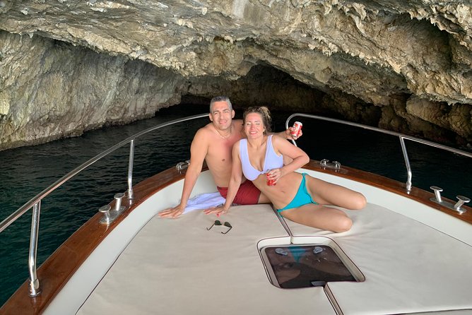 Sunset boat experience in Sorrento coast - The first stop: a natural waterfall near Massa Lubrense