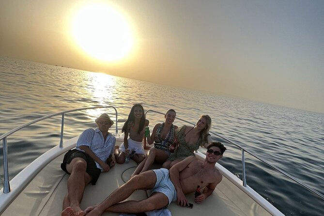 Sunset cruise on Amalfi Coast - Leaving Positano as the coast turns gold