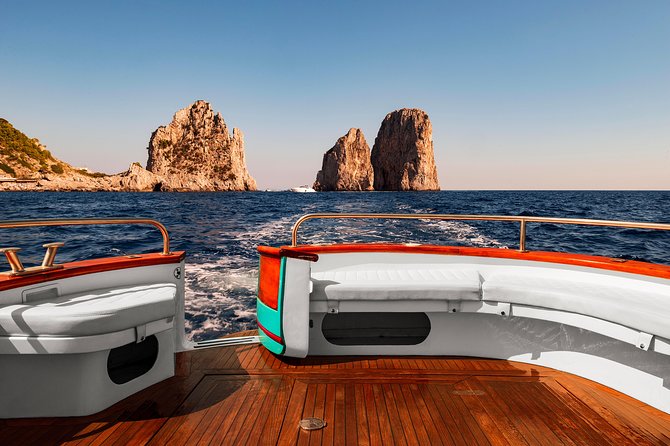 Very Small Group Capri Boat Excursion with Transfer from Sorrento - Faraglioni and the coast near Marina Piccola
